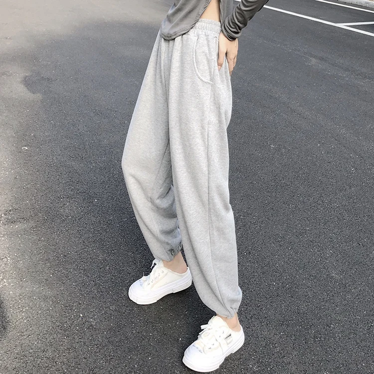 

Серый свитер в американском стиле, женский маленький универсальный свободный облегающий укороченный свитер с завязками на щиколотке для в...