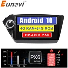 Eunavi Android 10 2 Din автомобильное радио GPS для Kia k2 rio 3 4 2010-2016 Мультимедиа Стерео навигация авто радио TDA7851 4 Гб 64 ГБ
