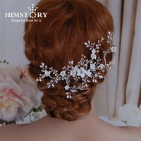 himstory pearl bridal hair comb wedding headwear brides hair accessories bridesmaid headband party prom hair jewelry