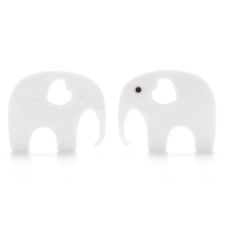 LOFCA-mordedor de silicona de elefante para beb&eacute;, juguetes de dentici&oacute;n suaves, COLLAR COLGANTE, juguete masticable de silicona de grado alimenticio, 1 ud.-5