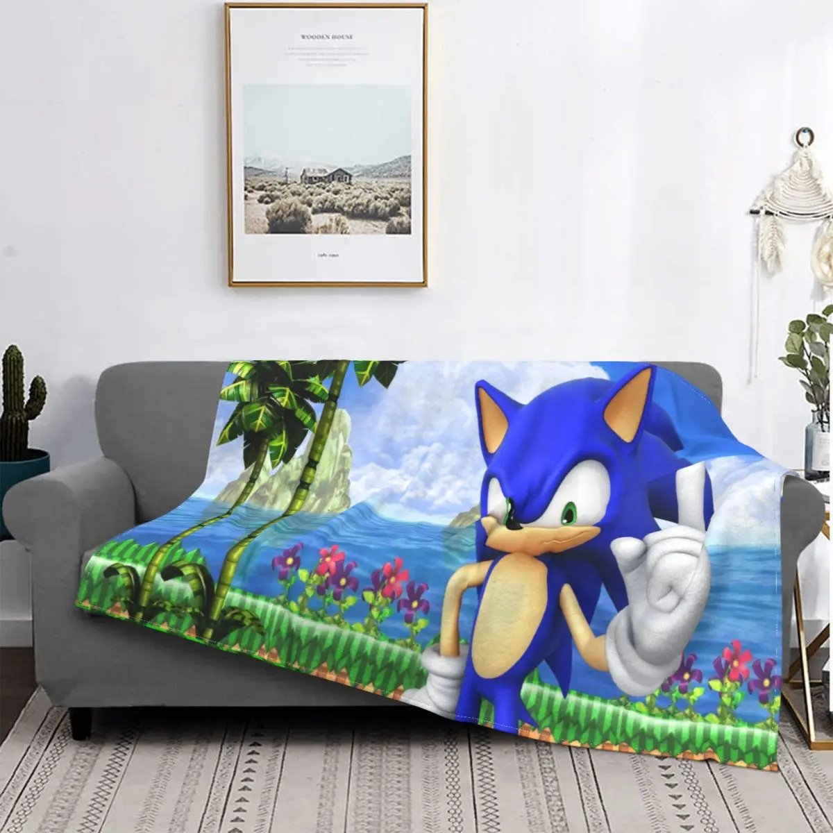 

Sonic 355211-Manta a cuadros para cama, sofa, пикник, manta