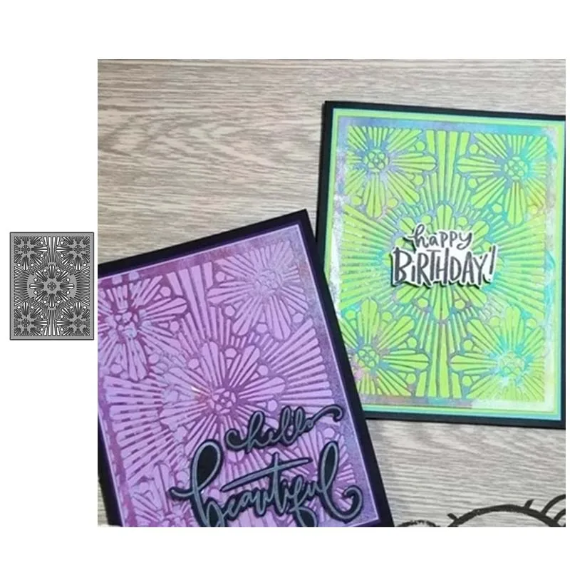 

JC Flower Rectangle Frame Metal Cutting Dies Stencil for Scrapbooking Craft Mold Handmade Template Tools Model Punch Blade Decor