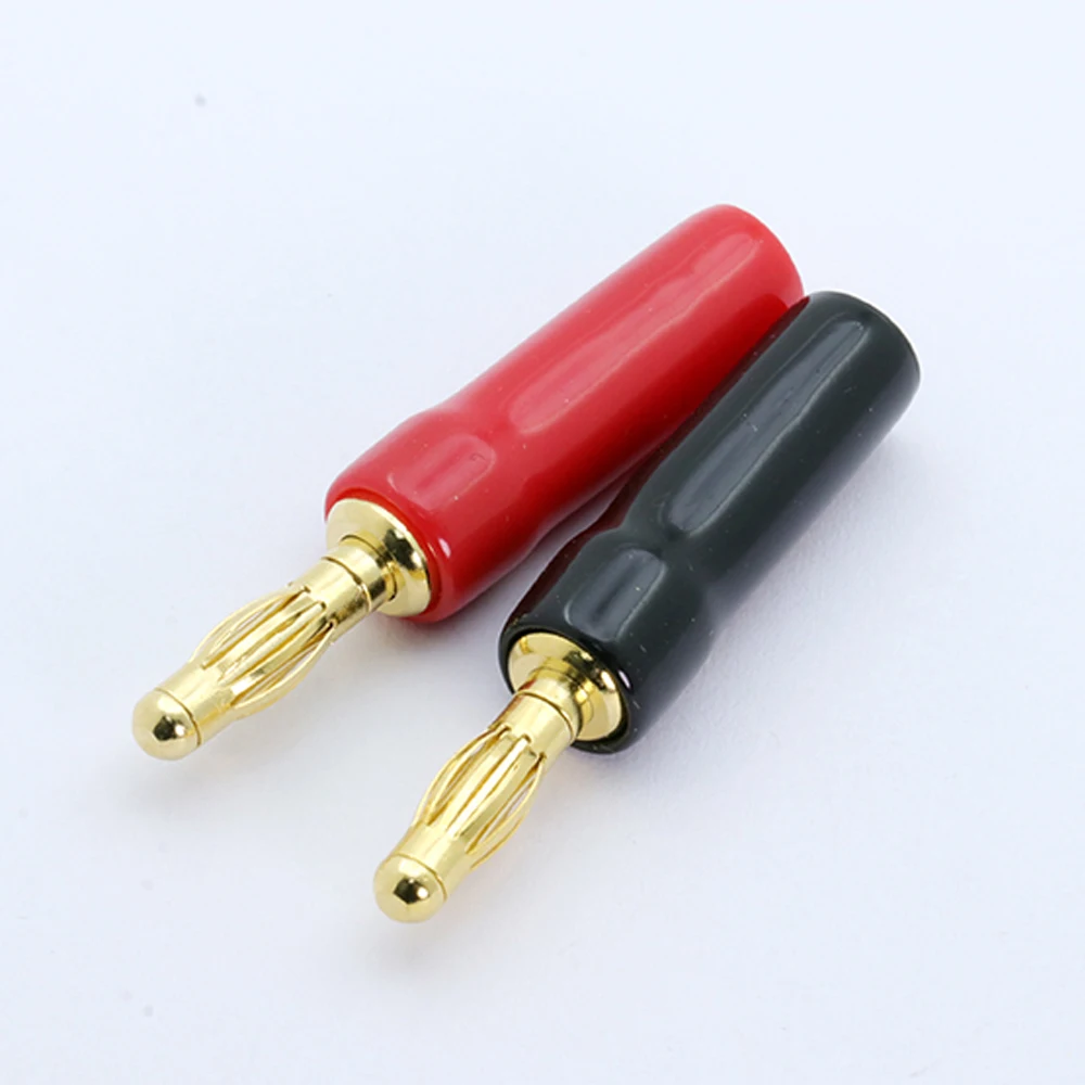 

100pcs/50pairs Hi-end Copper Screw Type Banana Plug / Speaker Cable Connector Banana De L up to 4mm Connector