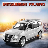 high simulation 132 mitsubishii pajero acousto optic car die cast alloy model collectibles desktop decor toy boy birthday gifts