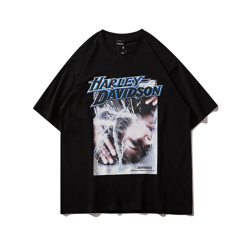 

Gaojiechao brand oversized half t-shirt men's and women's lovers casual large letter short sleeve