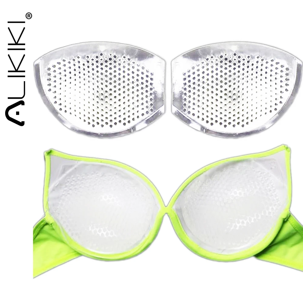 Женский силиконовый бюстгальтер вставки бикини купальник подушечки пуш ап