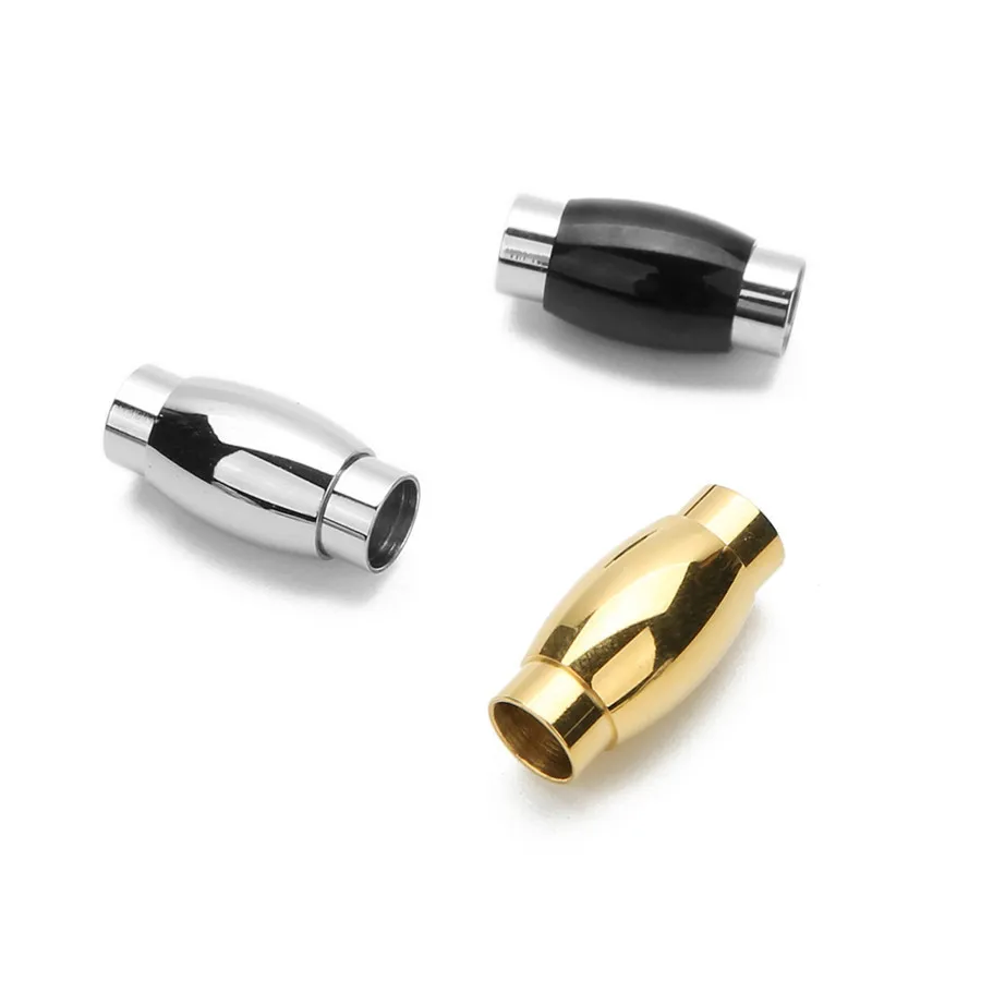 

Ciseng Stainless Steel Metal Magnetic Buckle Connectors Charms Fit 6mm Leather Bracelet Magnetic Clasp Jewelry Findings 10x20mm