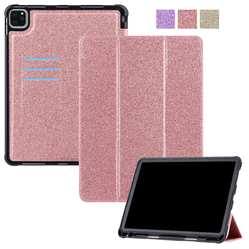 

Bling Glitter Flip Cover For Funda iPad Pro 11 Case 2020 2021 Wallet Stand Tablet For iPad Pro 11 2021 Case With Pencil Holder