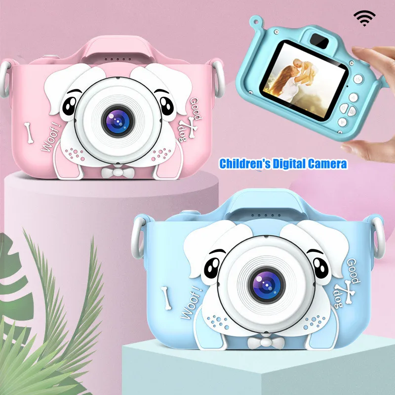 

Mini Digital Camera For Kids Toys For Girls Boys 2.0" HD Dual Lens Photo Selfie Vlog Camera Children's Wifi Camera For Bloggers