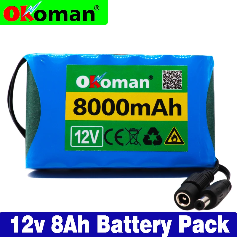 Okoman аккумулятор высокой мощности 8Ah 18650 перезаряжаемый комплект литий-ионных