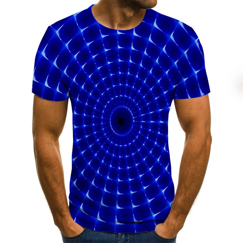 

3D Printing Three-dimensional Vortex Men's T-shirt Summer New Psychedelic Style T-shirt High Quality Casual Breathable T-shirts