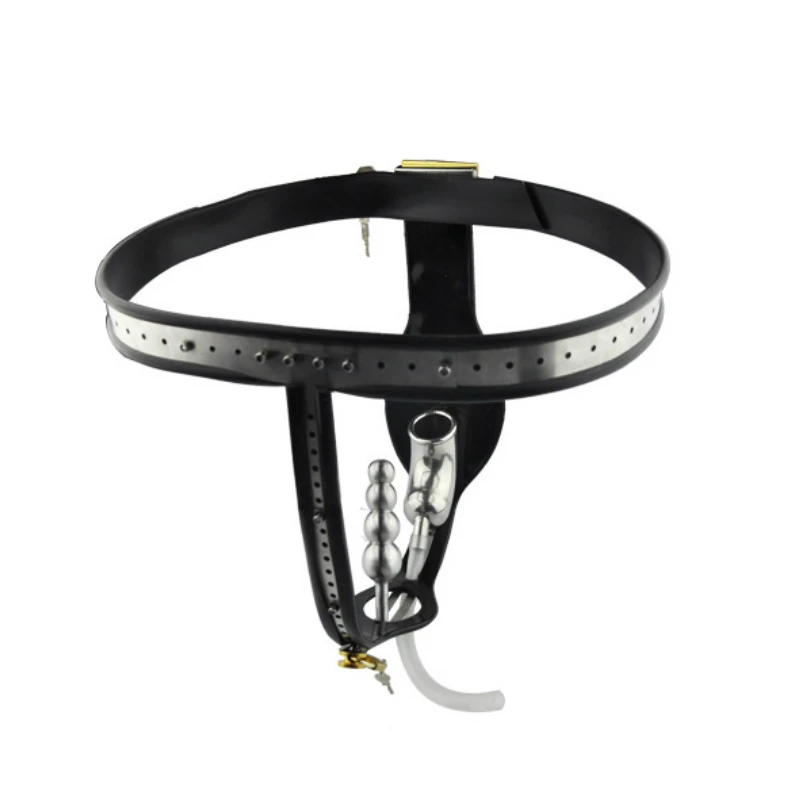 Мужской Пояс верности t образная форма с Анальная пробка из нержавеющей стали