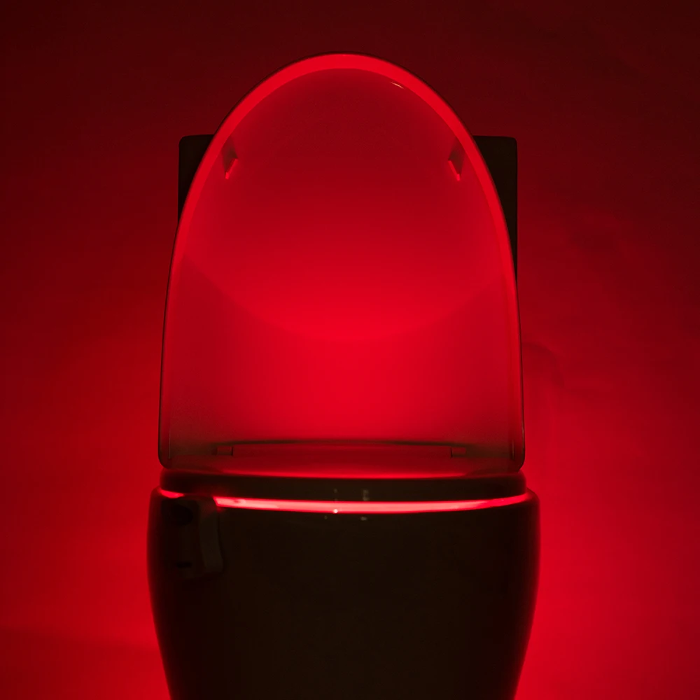 

Toilet Night Light Motion Activated LED Light 8 Colors Changing Toilet Bowl Nightlight for Bathroom Battery Not Included