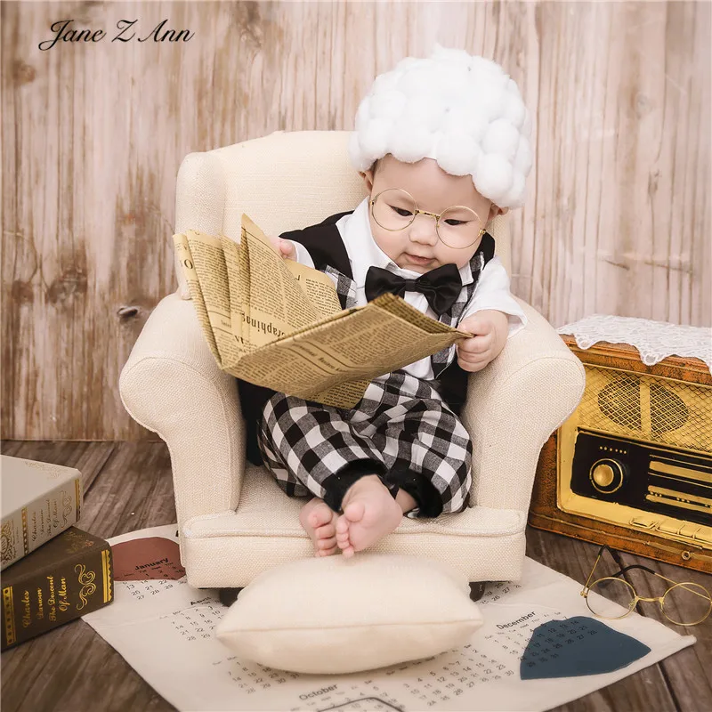 Jane Z Ann 2020 Children Photography Costume Props infant Photo Clothes Little Grandfather Studio Theme | Детская одежда и обувь
