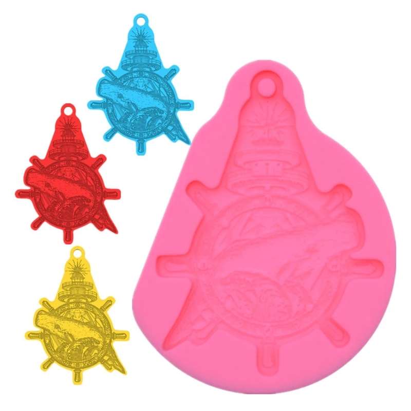 

Ocean Theme Whale Keychain Epoxy Resin Mold Necklace Pendant Silicone Mould DIY Crafts Jewelry Casting Tool