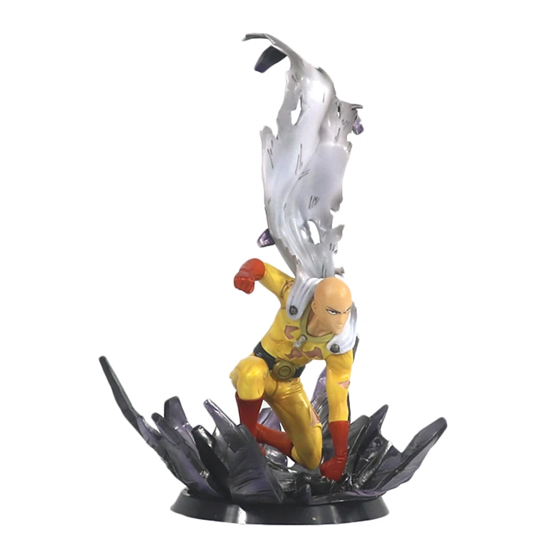 One Punch Man аниме модель Caped Baldy Saitama Боевая версия Фигурка Статуя Коллекционная