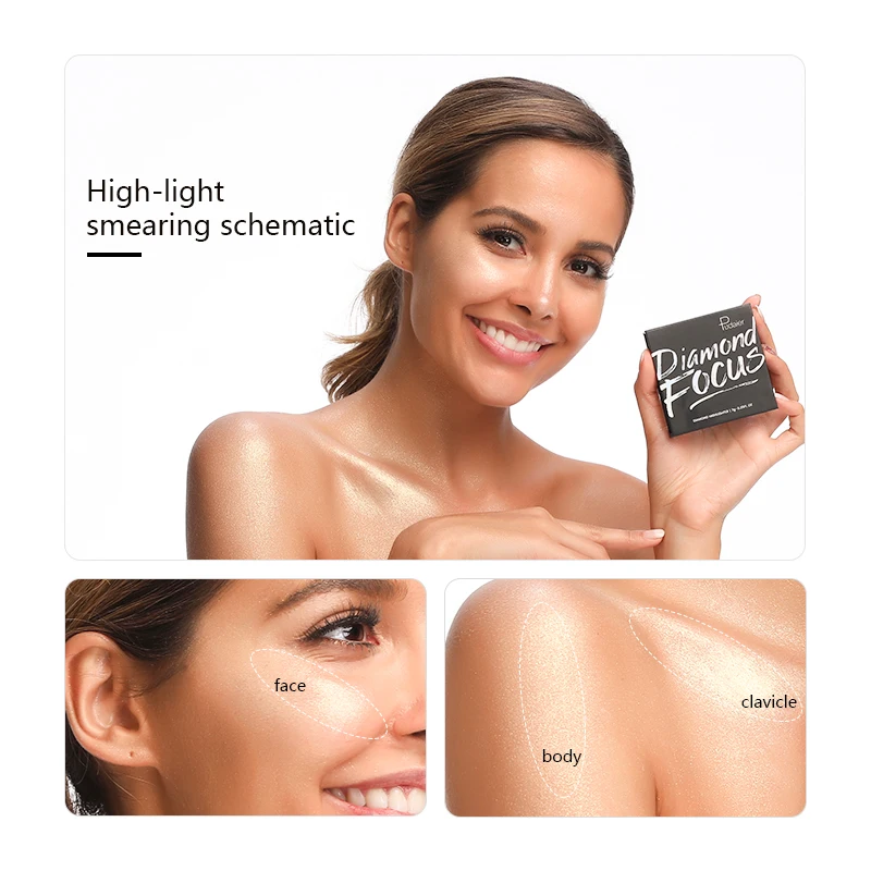 Алмазный хайлайтер Pudaier для лица макияж осветлитель стойкие водостойкие румяна