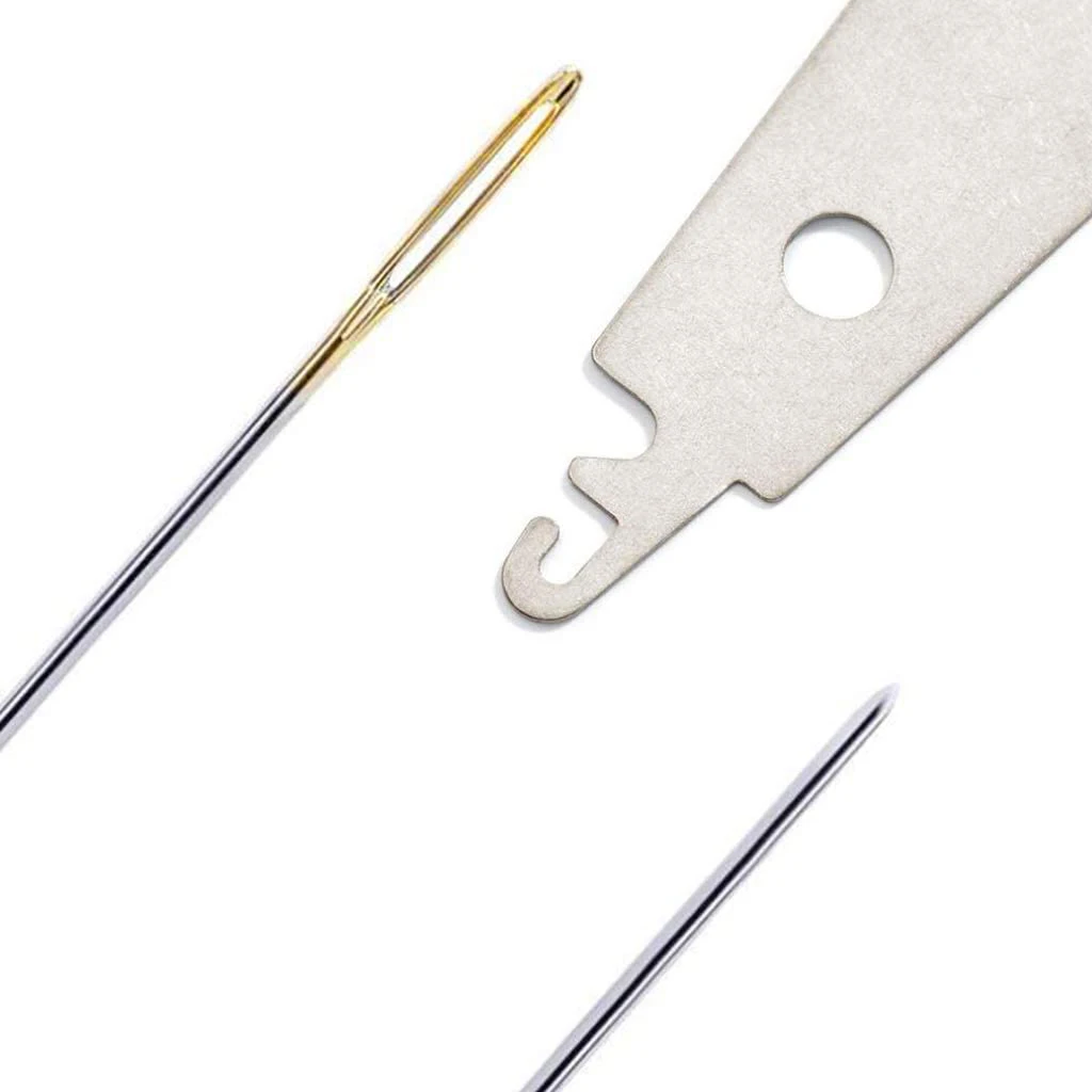 

Multions 30Pcs Hand Stitching Needles With 2pcs Metal threader Large Eye Sewing Needles For Cross Stitch Sewing Tools