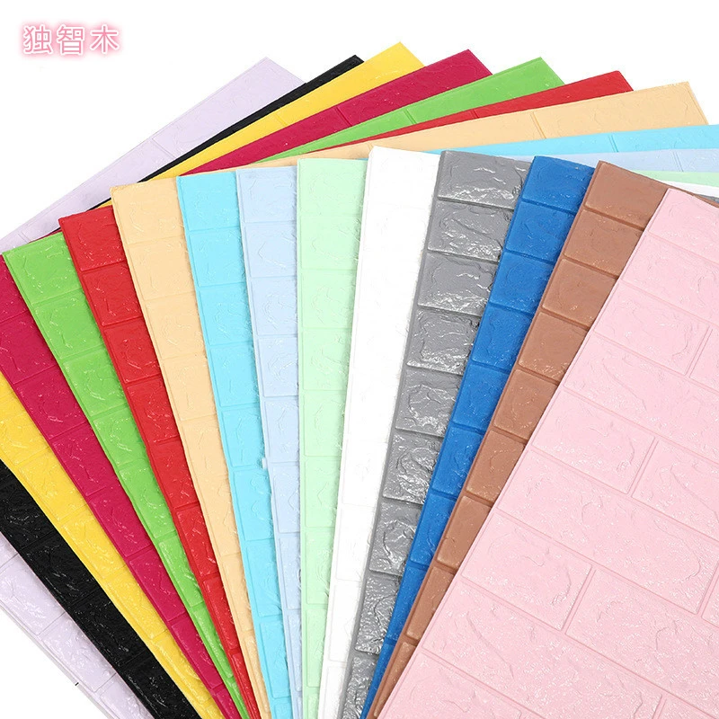 Водонепроницаемые самоклеящиеся 3D обои наклейки на стену имитация кирпича декор