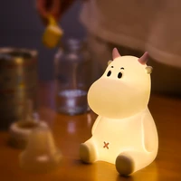 night light for children baby gift bedside bedroom led animal cat dog cartoon lamp usb rechargeable touch sensor lights decor