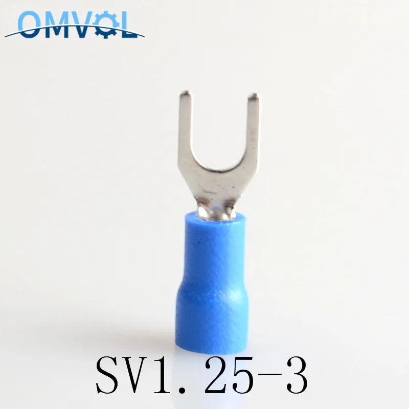 100 шт Изолированные Наконечники провода SV1.25 3 электрический наконечник обжимной