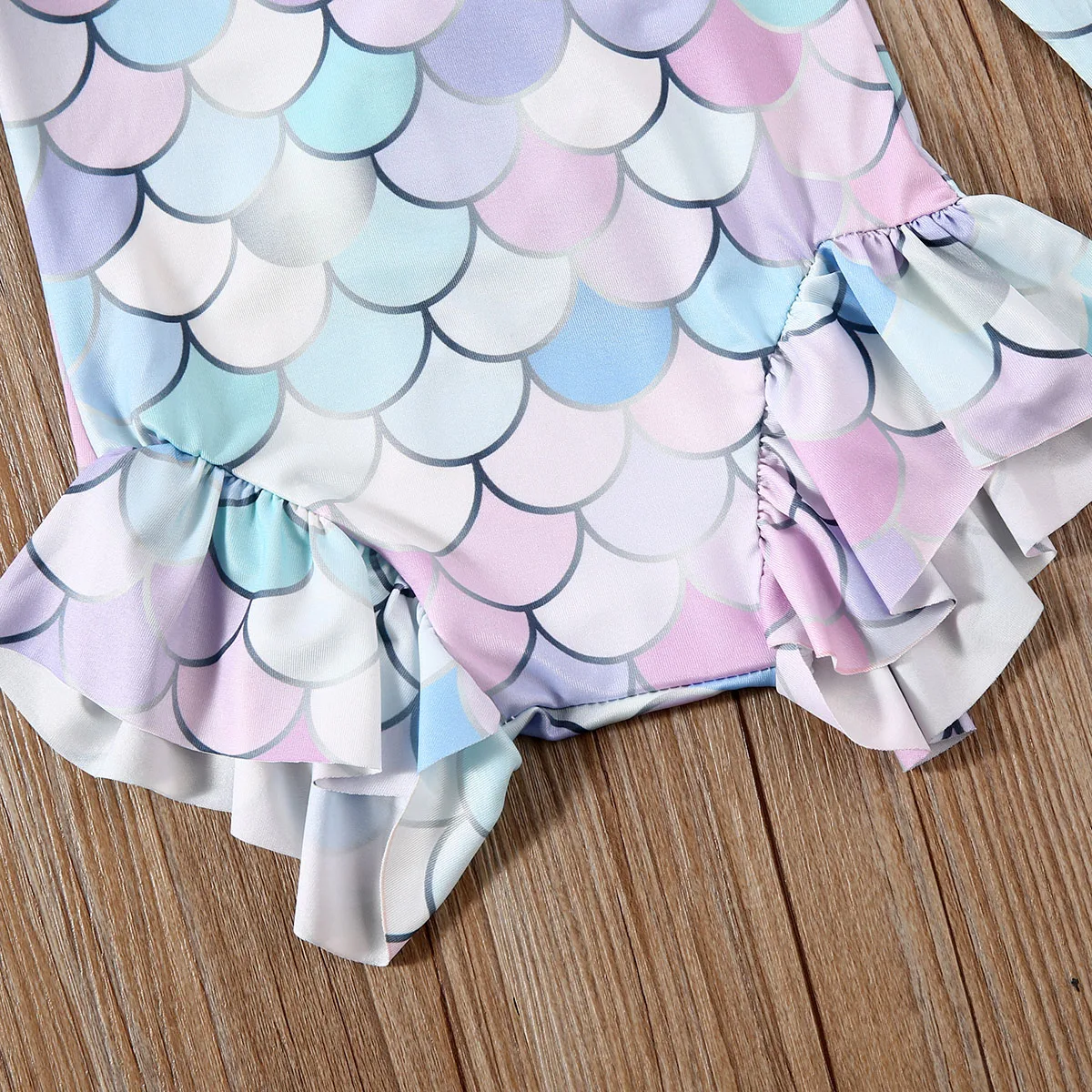 Женский сплошной купальник-Русалка для маленьких девочек бикини младенцев