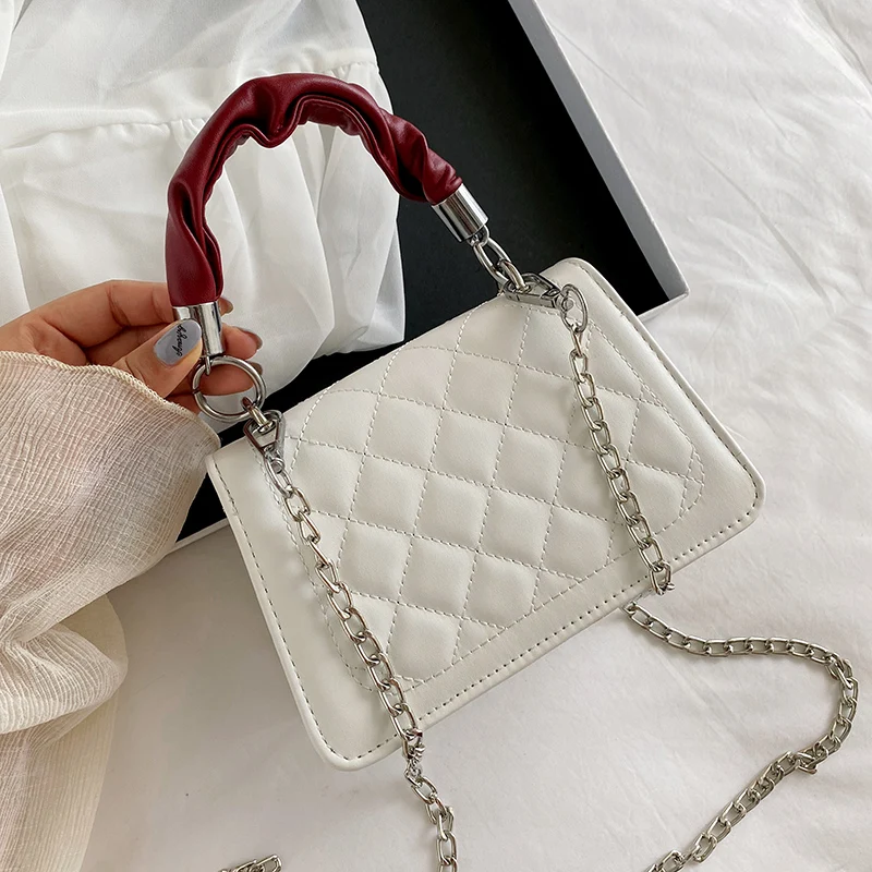 

ATLI Rhombic Grid PU Leather Crossbody Bags For Women 2021 Female Shoulder Simple Bag Lady Mini Phone Purses and Handbags
