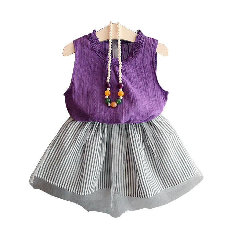 Детская одежда летний комплект из двух предметов комплекты одежды для девочек