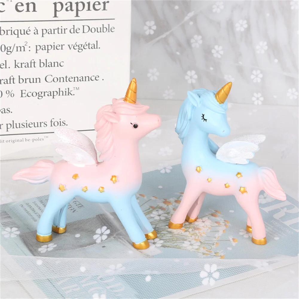 

Unicorn Fantasy Baby Girl Cake Topper Wedding Dessert Table Baking Decorations Tanabata New Year Friend Birthday Party Gifts
