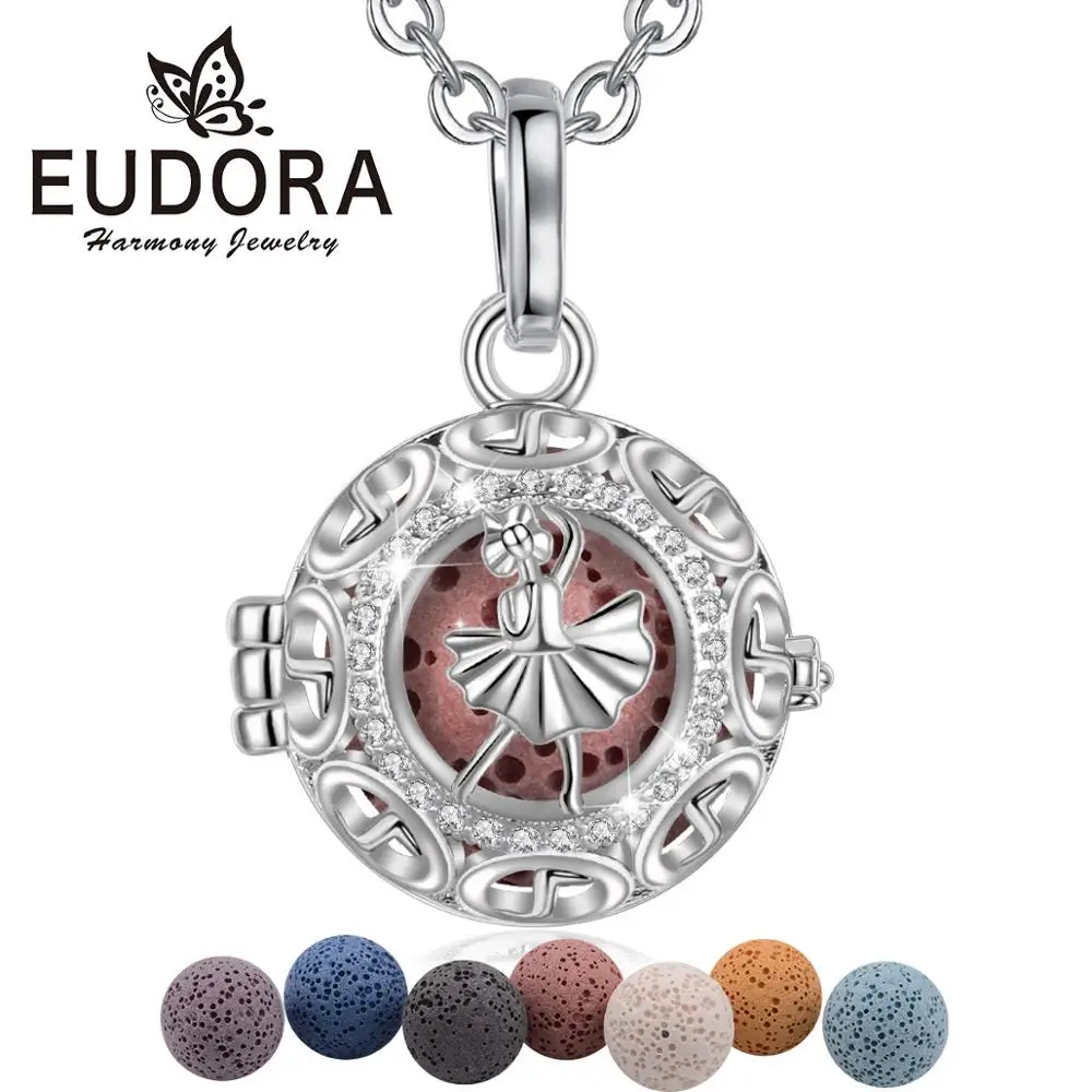 EUDORA 16 мм ожерелье с диффузором для ароматерапии танцевальная девушка кулоном