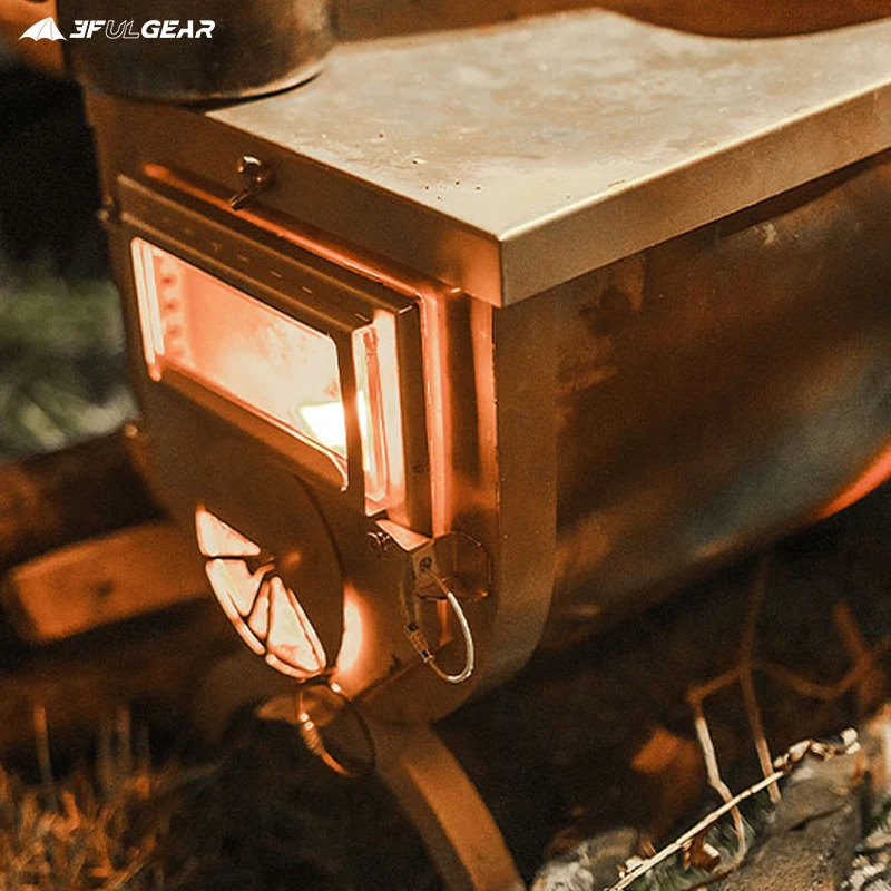 3F UL GEAR Winter Outdoor 304 Stainless Wood Stove Multipurpose Camping Tent Heating Survival Foldable Portable | Спорт и
