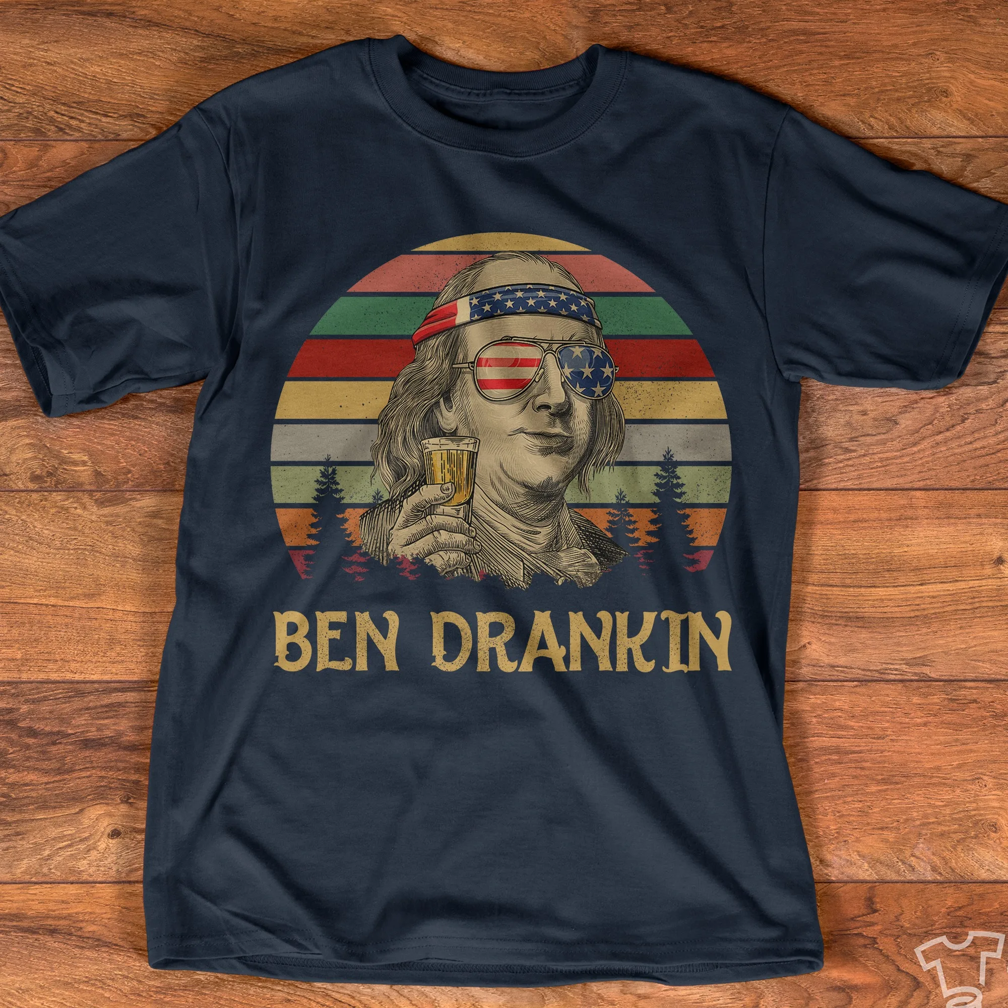 

Vintage Benjamin Franklin Funny America Ben Drankin T-Shirt. Summer Cotton Short Sleeve O-Neck Men's T Shirt New S-3XL