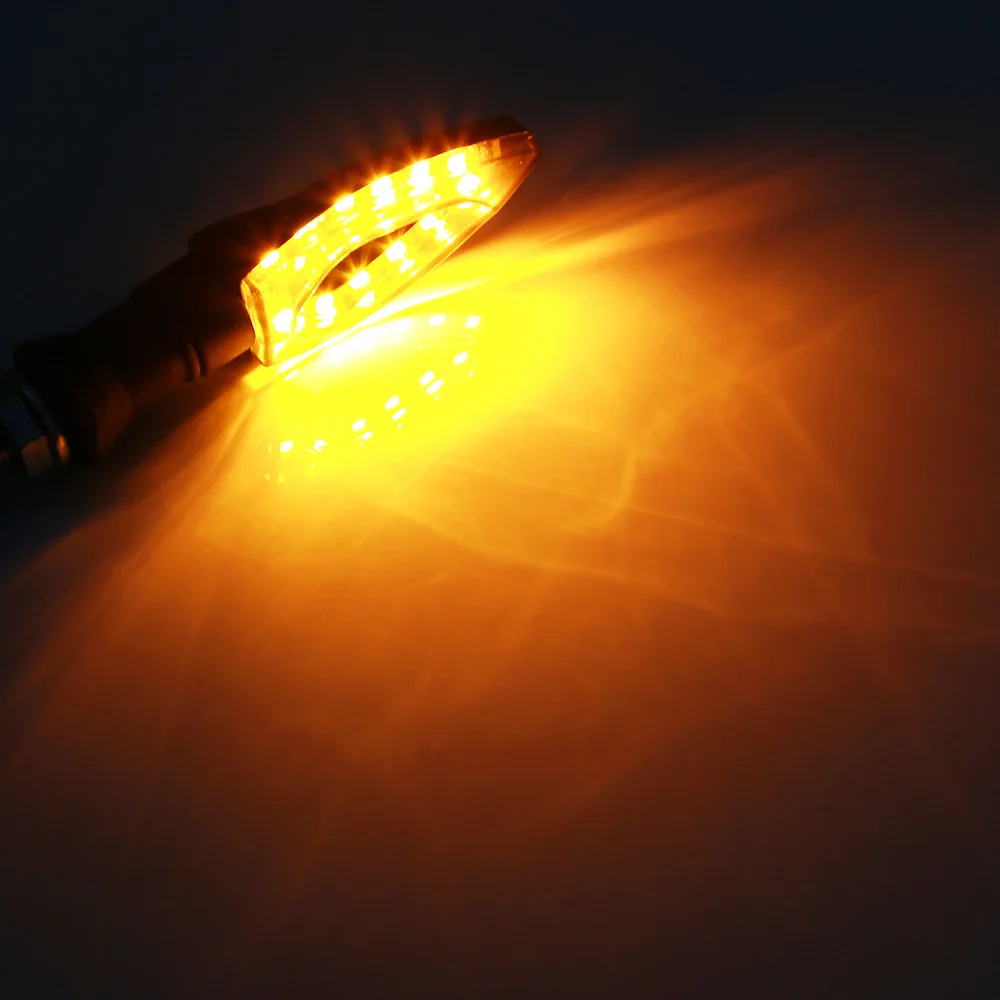 2x12 LED Сигналы поворота для мотоцикла светильник хвост s индикаторы желтый Moto