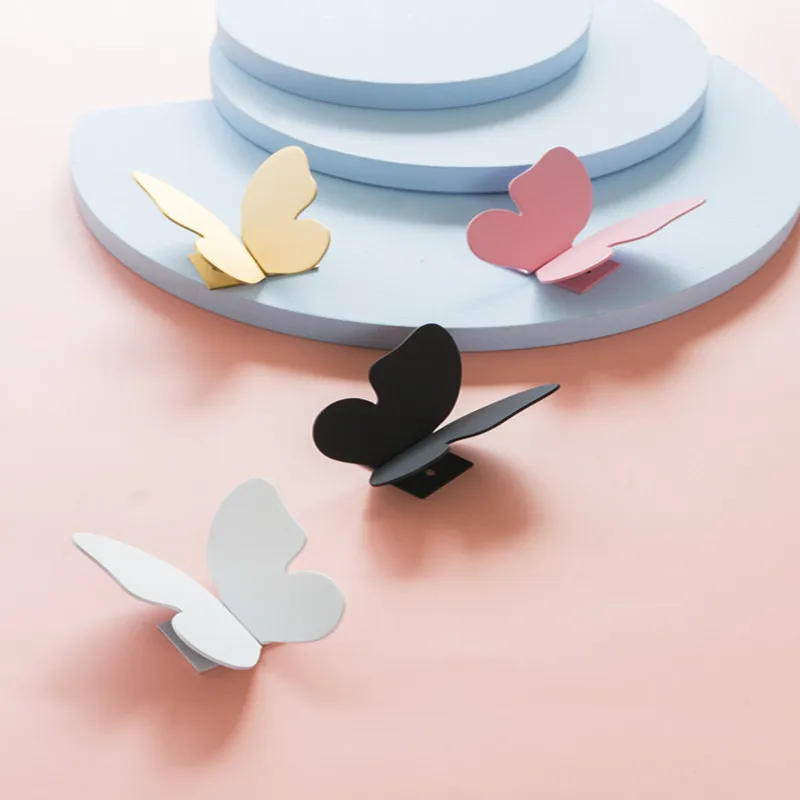 

Solid brass pink Butterfly handles cabinet Knobs and pulls Cupboard Drawer Kitchen Cabinet Furniture Hardware single hole