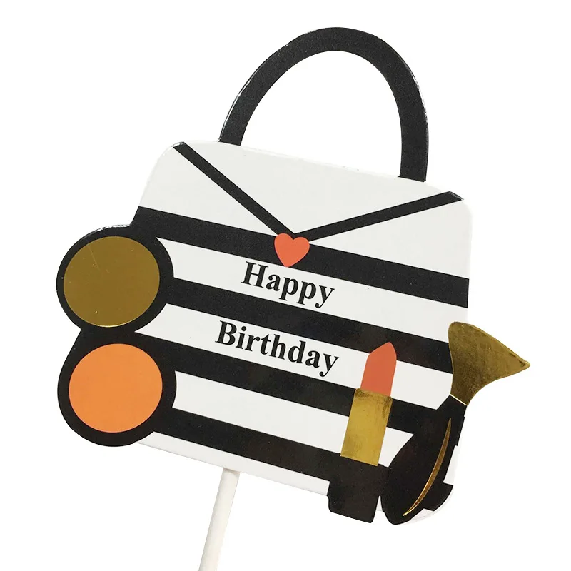 7 шт./лот Макияж Свадебный картон Кекс Топпер Happy Birtdhay торт для девочек День