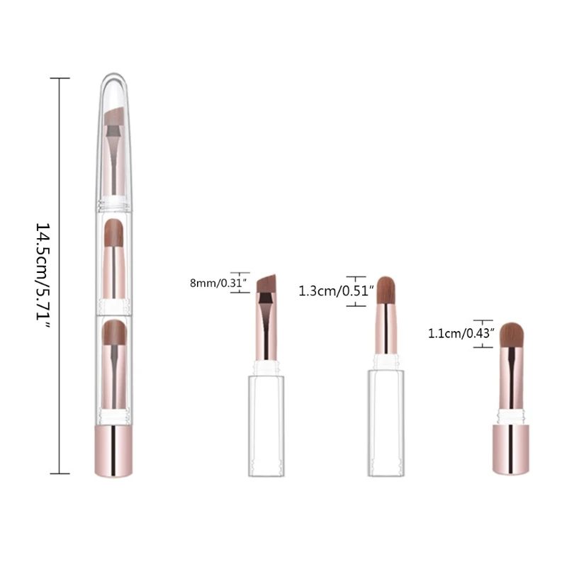 

Four-in-one Makeup Brush, Multi-function Integrated Brush, Contour Brush, Loose Powder Brush, Honey Powder Brush, Non-latex