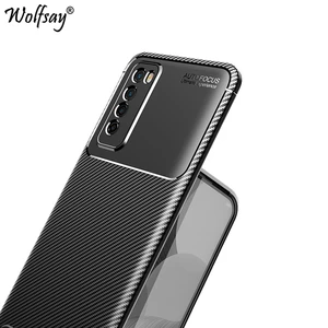 for huawei nova 7 case bumper silicone carbon fiber shockproof cover for huawei nova 7 5g case for huawei nova 7 nova7 5g 6 53 free global shipping