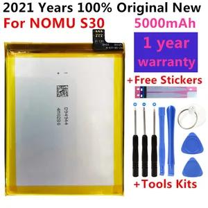 100 original high quality new 5000mah replacement battery for nomu s30 cell phone mobile phone battery batteries bateria free global shipping