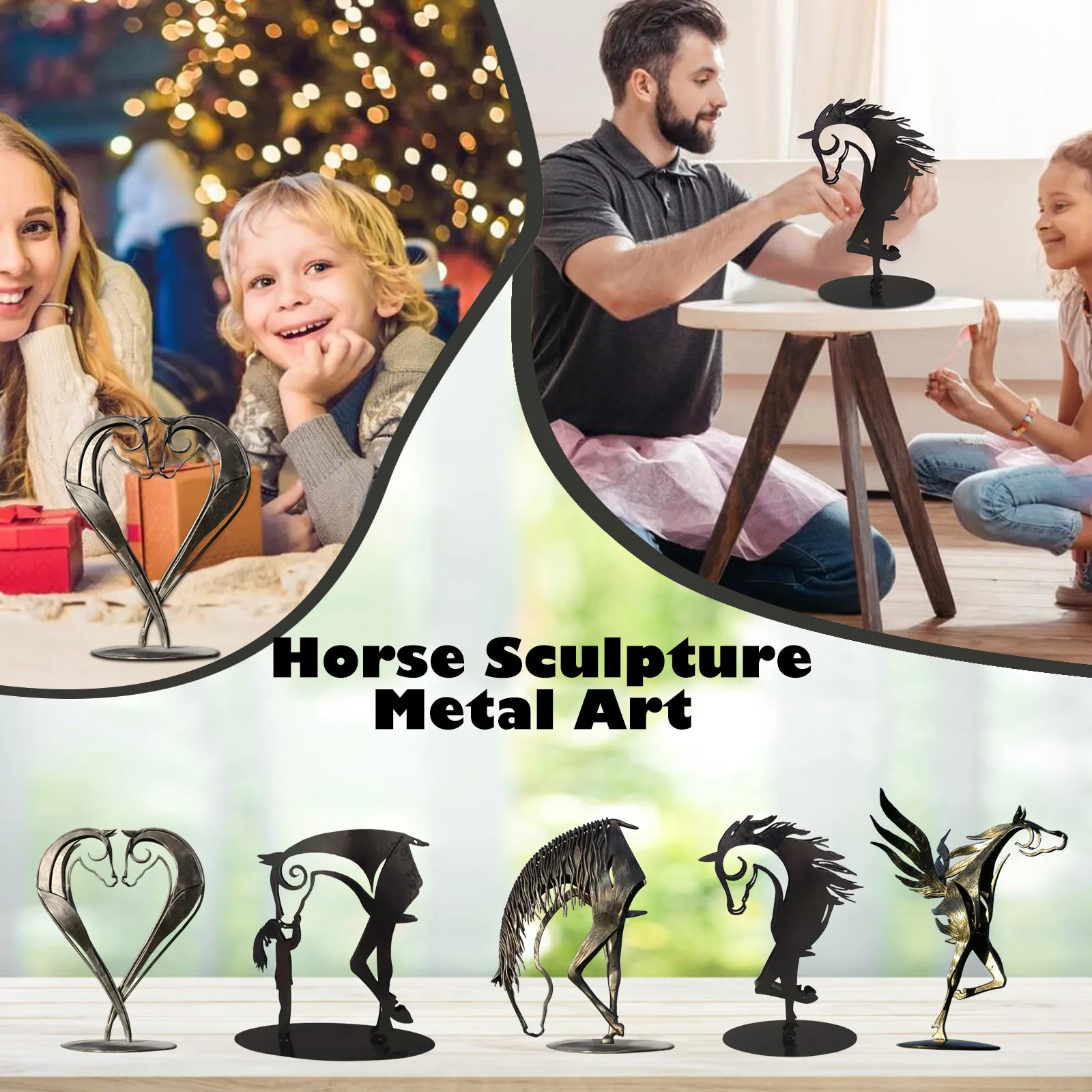 

Modern Horse Sculpture Antique Metal Ornament Gift Decoration Ornaments Home Decoration Accessories For Gift
