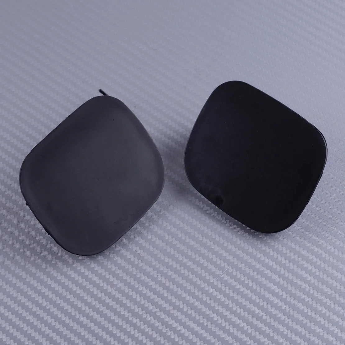 

DWCX 2PCS 521280E927 521200E927 521270E926 Black Car Front Bumper Tow Hook Cover Cap Fit for Toyota Highlander 2014 2015 2016