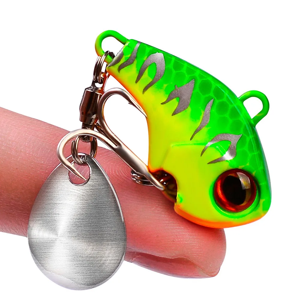 

Fishing Lures Wobble Rotating Metal VIB vibration Bait For Pike Bass Trout Treble Hook Artificial Hard Baits Spinner Spoon Lure