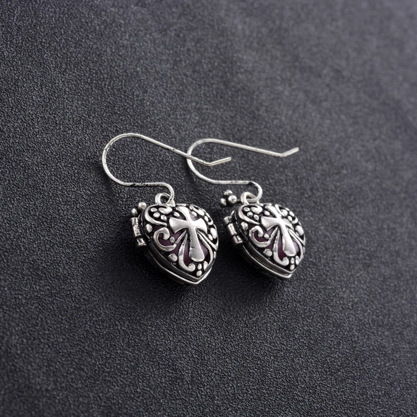 5 пар тибетские филигранные кресты в форме сердца ароматерапия эфирное масло