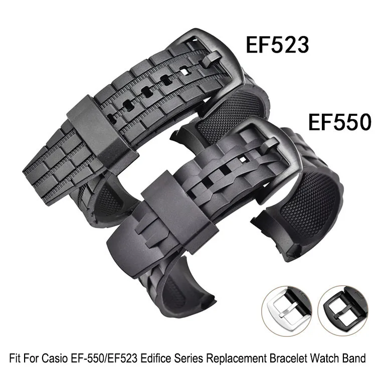 

High Grade Rubber Wrist Strap For Casio EF-550/EF523 Edifice Series Replacement Bracelet Watch Band