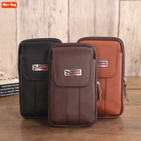universal leather multifunctional man mobile phone bag for samsungiphonehuaweihtcxiaomi case coin purse portable waist bag