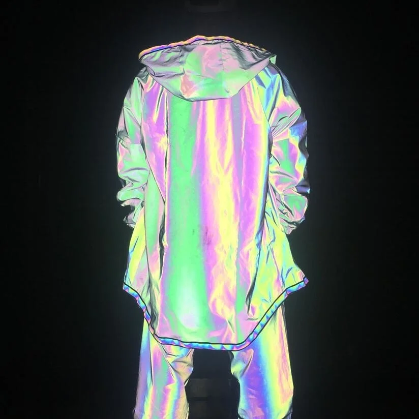 Autumn and winter 2020 colorful medium length jacket personalized colorful trend casual coat