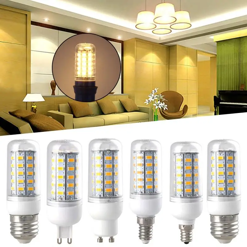 

Corn Bulb LED Light Chandelier Candle 220V 48-LED 9W Warm White Lamp Bright SMD Bedroom Home 5730 Lighting