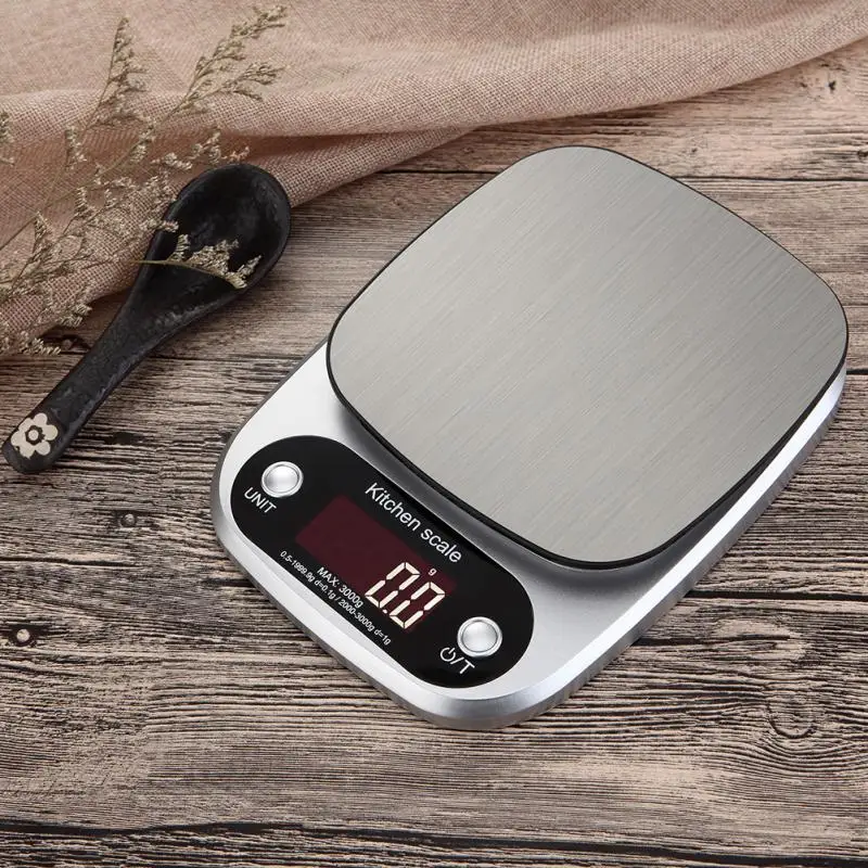 Kitchen Scales 1G-10Kg Digital LCD Electronic Scales Weighing Food Household Kitchen Food Cooking Kitchen Scales Measuring Tools