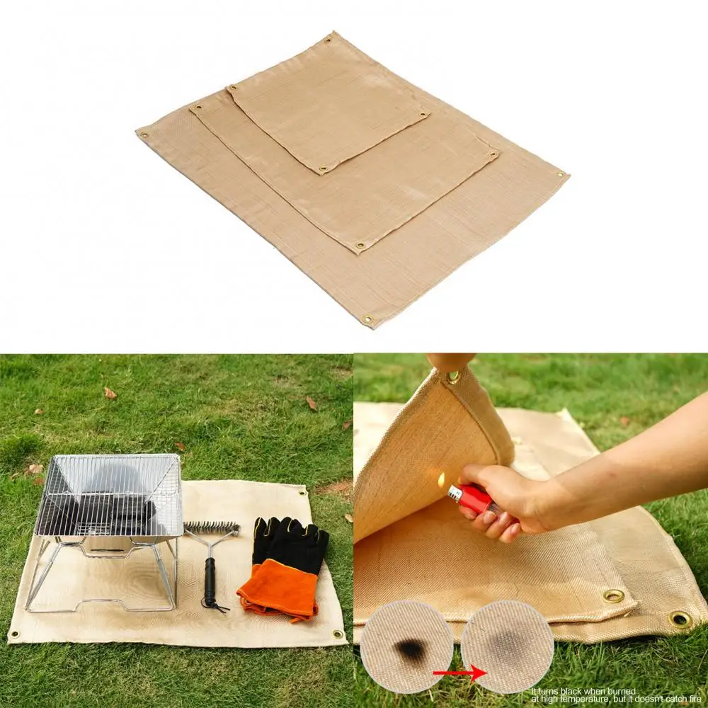 

60%HOT Heavy Duty Glass Fiber Fire Retardant Blanket Fireproof Thermal Resistant Mat