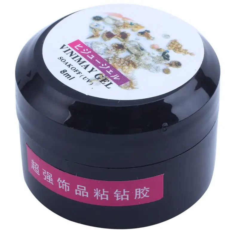 8 г бутылка впитывается супер УФ гель Стразы для дизайна ногтей прозрачный