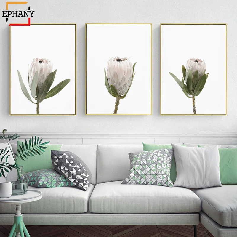 Protea с принтом растительный настенный Декор для дома цветы холст картина